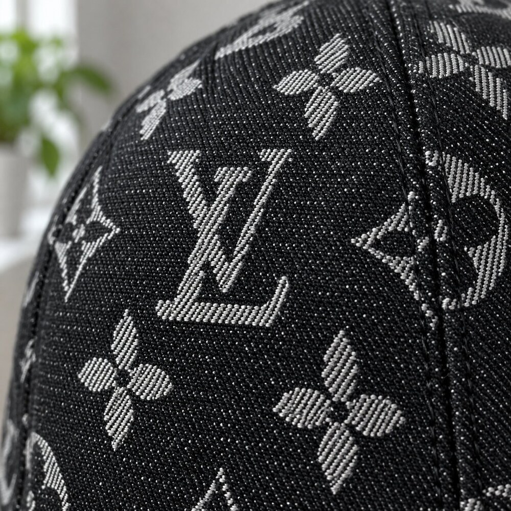 Louis Vuitton Black Brown Monogram Cap - Picture 5 of 6